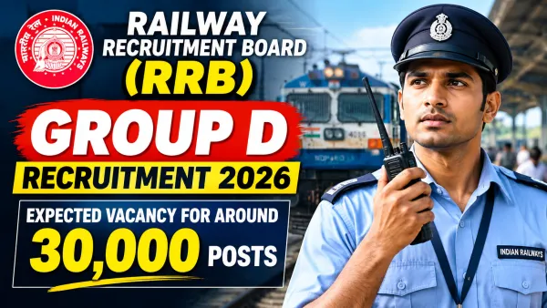 Railway Recruitment Board (RRB) Group D Recruitment 2026: Expected Vacancy for Around 30,000 Posts