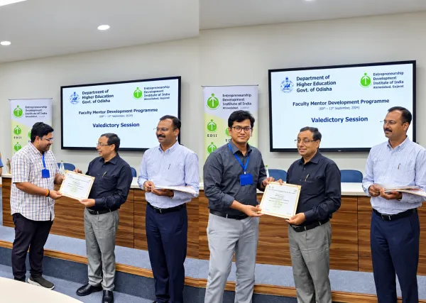 Participation of two faculty members from Sri Jagannath Sanskrit University in the Faculty Mentor Development Programme (FMDP)